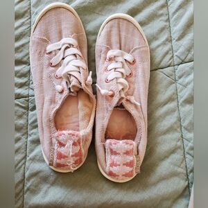 Roxy Cream Bayshore Sneaker Womens 7.5. Cotton/linen Sneaker